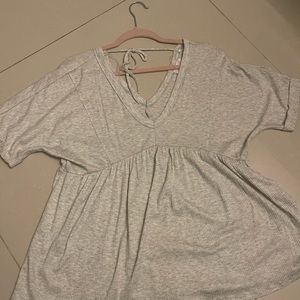 Gray Pink Lily Top